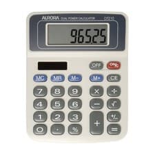 Image of Aurora DT210 Basic Desktop Calculator Grey