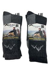 Image of Merino Wool Blend Polar Hiker All Day Comfort Cushion Trail Socks 10-13 4 pair