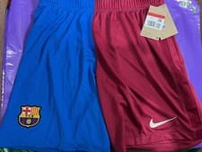 Image of Barcelona Home Football Shorts 2021-22 BNWT Adult (L) (153)