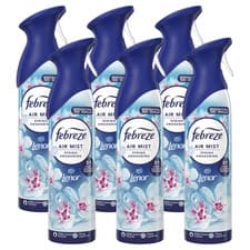 Image of 6 x Febreze Air Mist Freshener Spray Spring Awakening 185ml Safe Use Around Home