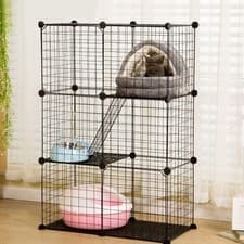 Image of MYOYAY 3 Tier Pet Playpen DIY Small Animal Cage Guinea Pig Rabbits Hamster (LW)