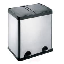 Image of 60L Stainless Steel Multi 2 Compartment Large Recycling Recycle Pedal Bin