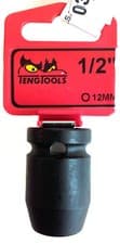Image of Teng Tools 920512-C with 1/2" Drive 101780096 Impact Socket 6PNT Hex 12mm