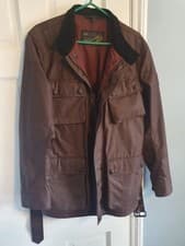 Image of Belstaff Trialmaster Wax Waxed Belted Jacket Coat Medium Mens