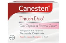 Image of Canesten Thrush Duo - 150m g Oral Capsule/2% External Cream - Thrush Treatment-
