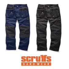 Image of Scruffs WORKER PLUS Trousers | Trade Hard Wearing Work Trousers NAVY | BLACK
