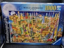 Image of Jigsaw Puzzle 1000 Piece Ravensburger World Landmarks By Night NEW