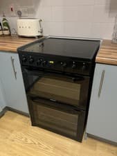 Image of Hotpoint HDM67V9CMB/UK 60cm Double Oven Ceramic Electric Cooker - Black