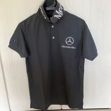 Image of Mercedes-Benz Polo Shirt Gray S Size New Unused Motorsport Apparel Rare