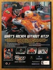 Image of 2002 NHL Hitz 2003 Xbox PS2 Gamecube GBA Print Ad/Poster Hockey Video Game Art