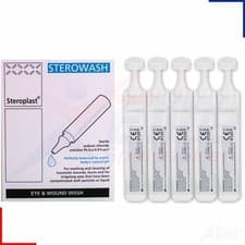 Image of Sterowash Sterile Eye Wash Pods - 20ml Refills Wound Solution - Choose Quantity