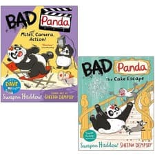 Image of Bad Panda Swapna Haddow Collection 2 Books Set Mites, Camera, Action! ,The Cake