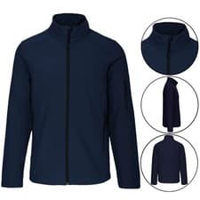 Image of Mens Kariban Soft Shell Fleece Lined Waterproof Windproof Outdoor Work Jacket