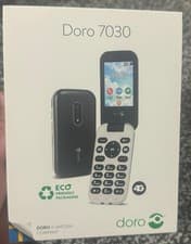 Image of Brand New Doro 7030 4G Dual Sim Card Big Keys, Loud Sound, Black UNLOCKED Uk