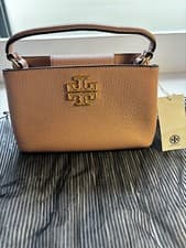 Image of Tory Burch Britten Micro Satchel Handbag Mini Bag Pebbled Leather Eleanor