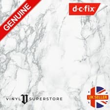 Image of D-C FIX WHITE/GREY MARBLE STICKY BACK PLASTIC SELF ADHESIVE VINYL FILM 90cm