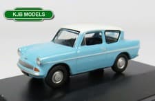 Image of BNIB OO GAUGE OXFORD 1:76 76105007 FORD ANGLIA BLUE & WHITE - HARRY POTTER CAR