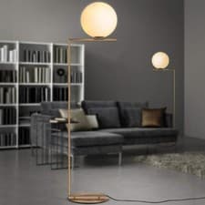 Image of Electroplated Glass Ball Floor Lamp Indoor Home Decoration Light
