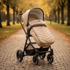 Image of Clair De Lune Snug Universal Pushchair Footmuff Newborns Infants Green or Beige