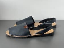 Image of Black Women's Koala Bay Sandals Leather Run Small Size EU 38