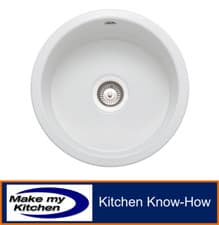 Image of Rangemaster Rustique 1.0 Round Bowl Ceramic Inset / Undermount Sink CRUB385