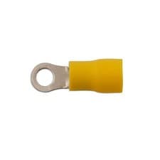 Image of 1x Connect Yellow Ring Terminal 8.4mm Pk 100 Workshop Garage DIY Handy Work Home