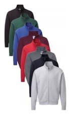 Image of Russell Cotton Rich Authentic Full Zip Sweatshirt Jacket Upright Collar XS - 4XL
