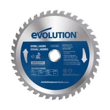 Image of Evolution 185mm Mild Steel Cutting 40T TCT Mitre Saw Blade