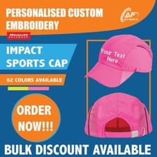 Image of Personalised Embroidered Impact Sports Cap Lightweight Breathable Running Hat