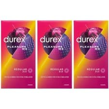 Image of Durex Pleasure Me Ribbed & Dotted Condoms 36 Pack 56mm