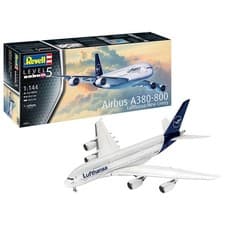 Image of Airbus A380-800 Lufthansa New Livery Largest Plane Revell 03872 Model Kit 1:144
