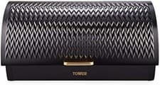 Image of Bread Bin - By Tower T826090BLK Empire Roll Top in Black & Brass