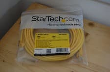Image of Startech CAT 5E Cable Yellow 5m 45PAT5MYL Brand New Snagless RJ45 Connectors