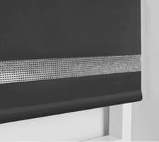 Image of THERMAL BLACKOUT DIM OUT ROLLER BLIND – DIAMOND TRIM, EASY FIT, CHILD SAFE