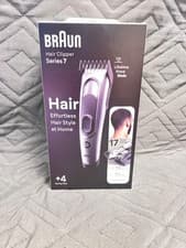 Image of Braun Hair Clipper Series 7 Cordless Trimmer 17 Length Settings + 4 Tools - NEW