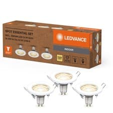 Image of 3 X Ledvance LED Recessed Lights Spot Essential 2.6W GU10 230Lm Warm White 2700K
