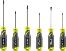 Image of Ryobi RHSDS6PC Magnetic Screwdriver Set (6 Pieces)