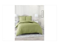 Image of Neslt Super Soft Double Brushed Microfiber 3 Pc. Duvet Cover Set, Queen - Sage