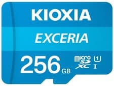 Image of 4582563850835 Kioxia Exceria 256 GB MicroSDXC UHS-I Class 10 KIOXIA