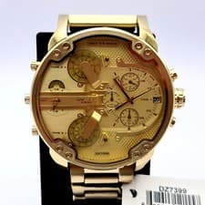 Image of NEW GENUINE DIESEL DZ7399 MR. BIG DADDY 2.0 YELLOW GOLD STEEL MENS WATCH