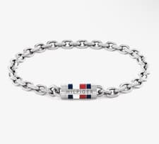 Image of Genuine Tommy Hilfiger Bruce Stainless Steel Chain Logo Bracelet 2790652