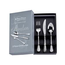 Image of Arthur Price Stainless Steel Avalon 3 Piece Children Cutlery Set Stainless Steel