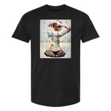 Image of NEW InkAddict UNISEX HUGO x BIRD Tee Shirt BLACK SM-3XLARGE TATTOO MADE IN USA