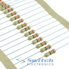 Image of 1/2W 0.5W Carbon Film Resistor ±5% 10 Ohm - 1M Ohm