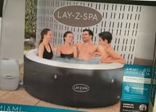 Image of Lazee spa Miami round hot tub 4 person collection only.