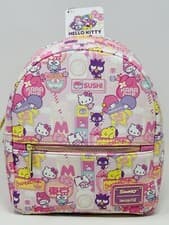 Image of Loungefly Hello Kitty Kawaii Convertible AOP Mini Backpack New With Tags Sanrio