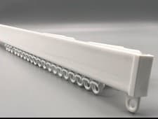 Image of Metal Sectional Uncorded Track - Complete Curtain Track Kit - White - Many Sizes