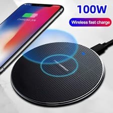 Image of 100W Fast Wireless Charger Charging Pad For iPhone 15 14 13 12 11 X & Samsung UK