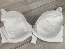 Image of NEW Boux Avenue White Loretta Full Support Plunge Bra Padded UK 38 DD E F G