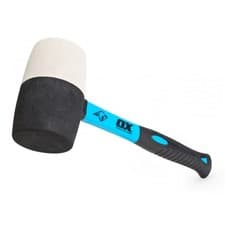 Image of OX Combination Rubber Mallet White Non-Marking Hammer Face - White - Black